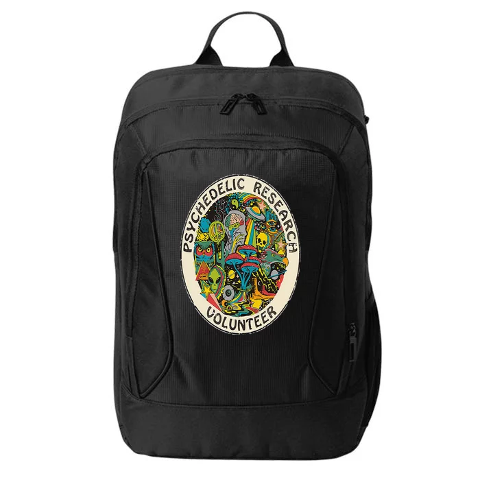 Retro Design Research Volunteer Psychedelic Mushroom Vintage City Backpack