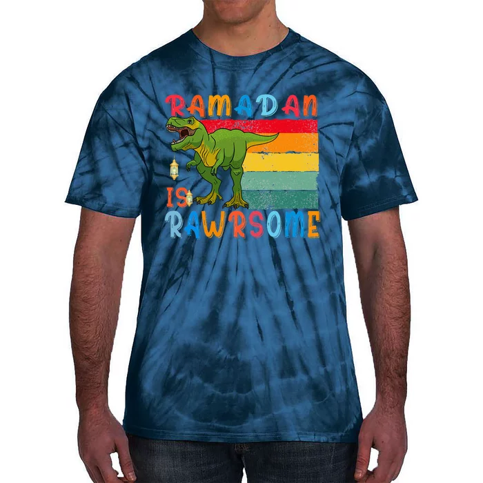 Ramadan Dinosaur Ramadan Is Rawrsome Ramadan Mubarak Tie-Dye T-Shirt