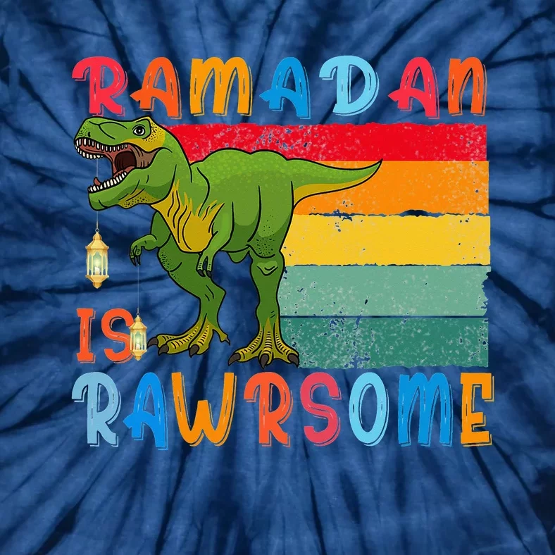 Ramadan Dinosaur Ramadan Is Rawrsome Ramadan Mubarak Tie-Dye T-Shirt