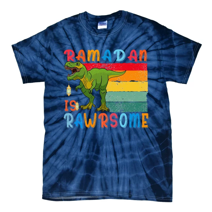 Ramadan Dinosaur Ramadan Is Rawrsome Ramadan Mubarak Tie-Dye T-Shirt