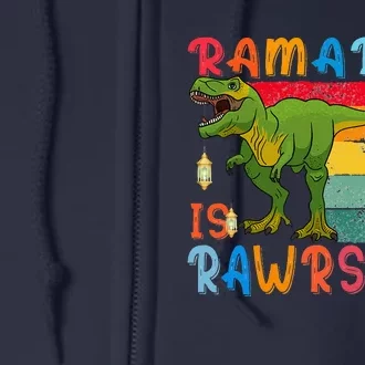 Ramadan Dinosaur Ramadan Is Rawrsome Ramadan Mubarak Full Zip Hoodie