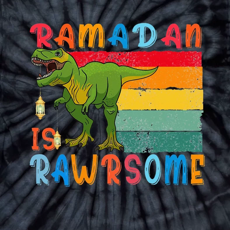 Ramadan Dinosaur Ramadan Is Rawrsome Ramadan Mubarak Tie-Dye T-Shirt