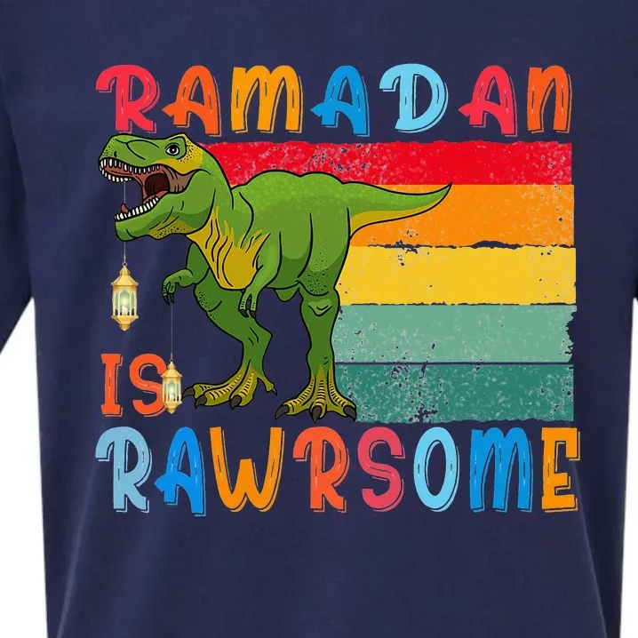 Ramadan Dinosaur Ramadan Is Rawrsome Ramadan Mubarak Sueded Cloud Jersey T-Shirt