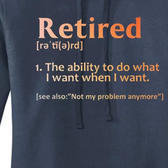 Retirement Design Retired Retiree Retirement Women's Pullover Hoodie