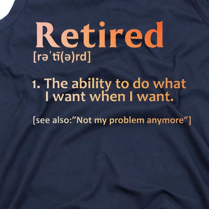 Retirement Design Retired Retiree Retirement Tank Top