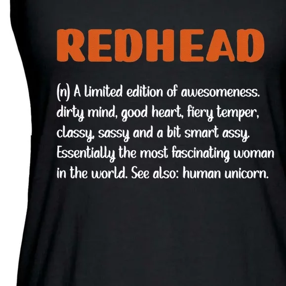 Redhead Definition RedHaired Woman Redhead Red Hair Ladies Essential Flowy Tank