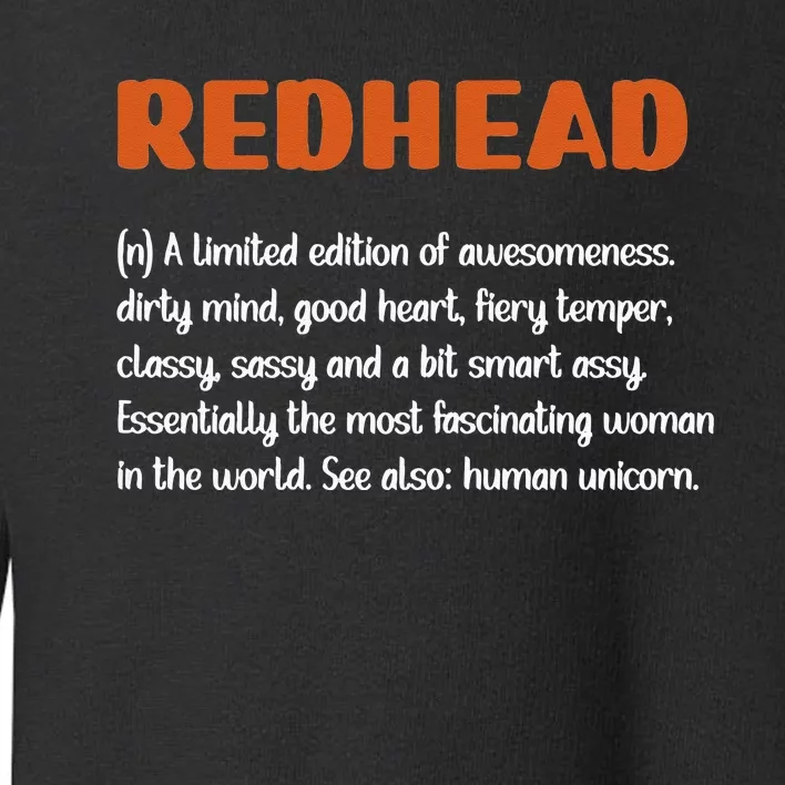 Redhead Definition RedHaired Woman Redhead Red Hair Toddler Sweatshirt