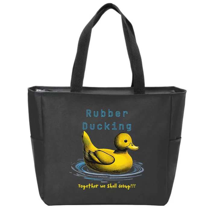 Rubber Ducking Zip Tote Bag