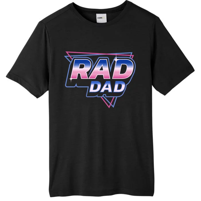 Rad Dad Retro Vintage 80s Synthwave ChromaSoft Performance T-Shirt