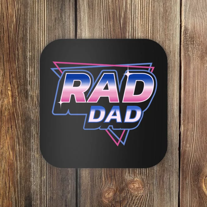 Rad Dad Retro Vintage 80s Synthwave Coaster