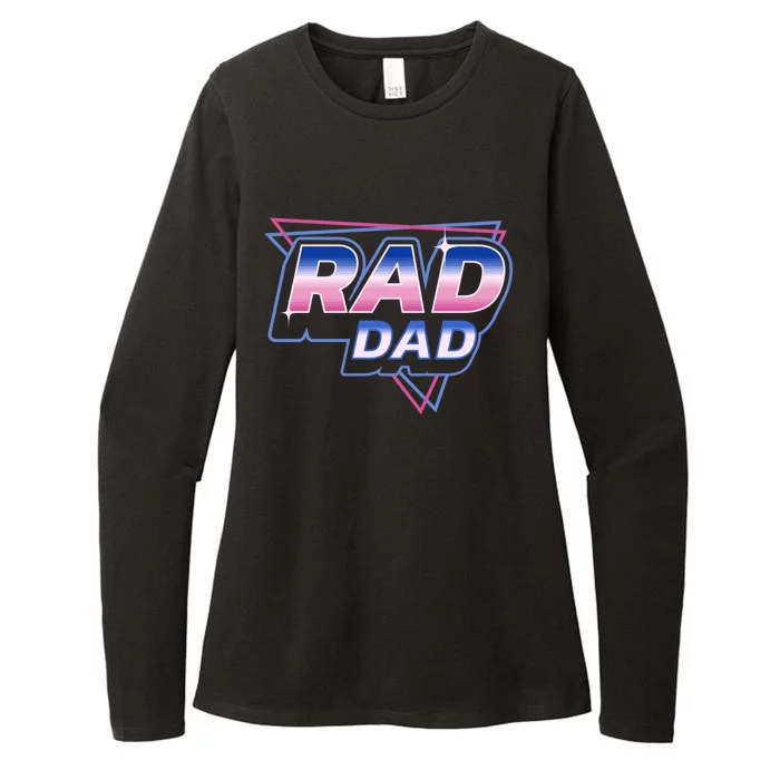 Rad Dad Retro Vintage 80s Synthwave Womens CVC Long Sleeve Shirt