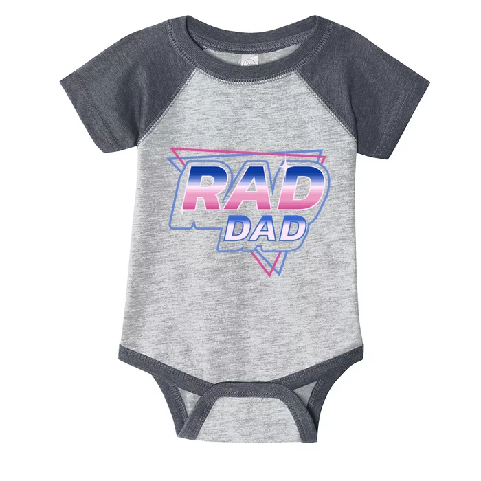 Rad Dad Retro Vintage 80s Synthwave Infant Baby Jersey Bodysuit