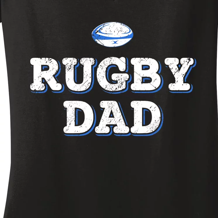 Rugby Dad Women's V-Neck T-Shirt