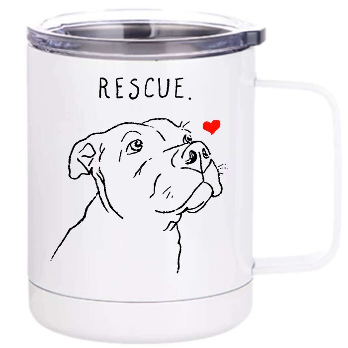 Rescue Dog Front & Back 12oz Stainless Steel Tumbler Cup