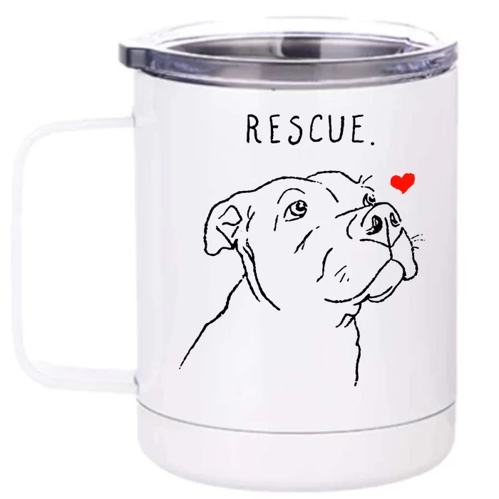 Rescue Dog Front & Back 12oz Stainless Steel Tumbler Cup