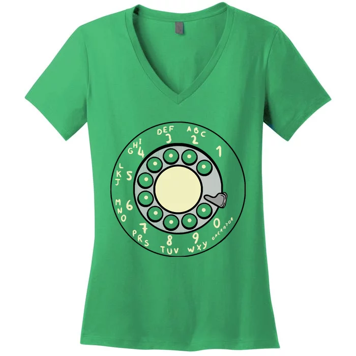 Rotary Dial Women's V-Neck T-Shirt