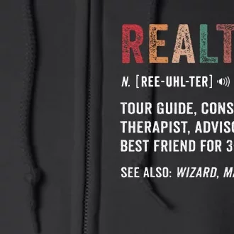 Realtor Definition Full Zip Hoodie