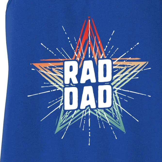 Rad Dad Rock Star Dad FatherS Day Cool Gift Women's Racerback Tank