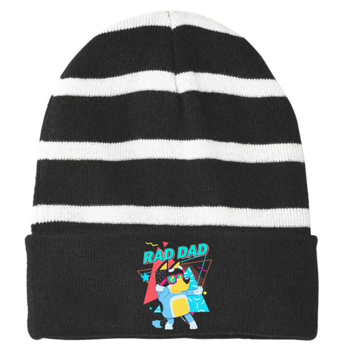 Rad Dad Striped Beanie with Solid Band