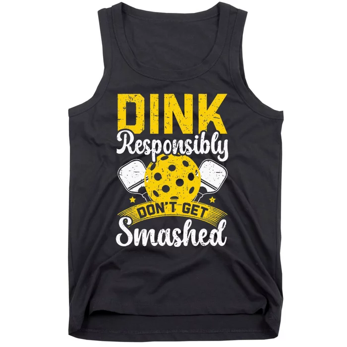 retro Dink Responsibly Don't Get Smashed Pickleball Tank Top