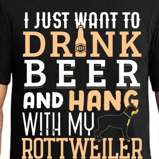 Rottweiler Dad Shirts Funny Fathers Day Rottie Dog Beer Pajama Set