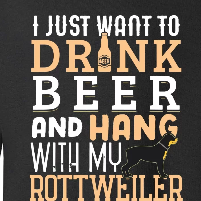 Rottweiler Dad Shirts Funny Fathers Day Rottie Dog Beer Toddler Sweatshirt