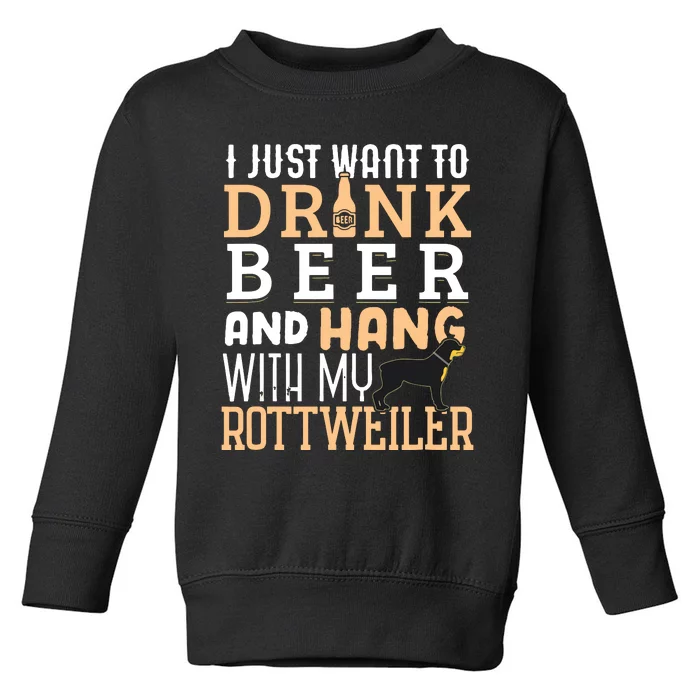 Rottweiler Dad Shirts Funny Fathers Day Rottie Dog Beer Toddler Sweatshirt