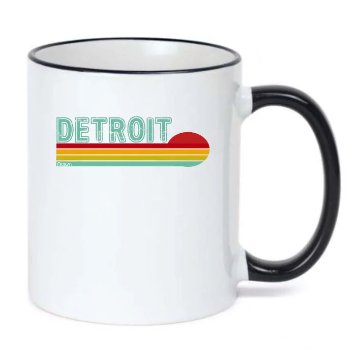 Retro Detroit Sunset Logo Black Color Changing Mug