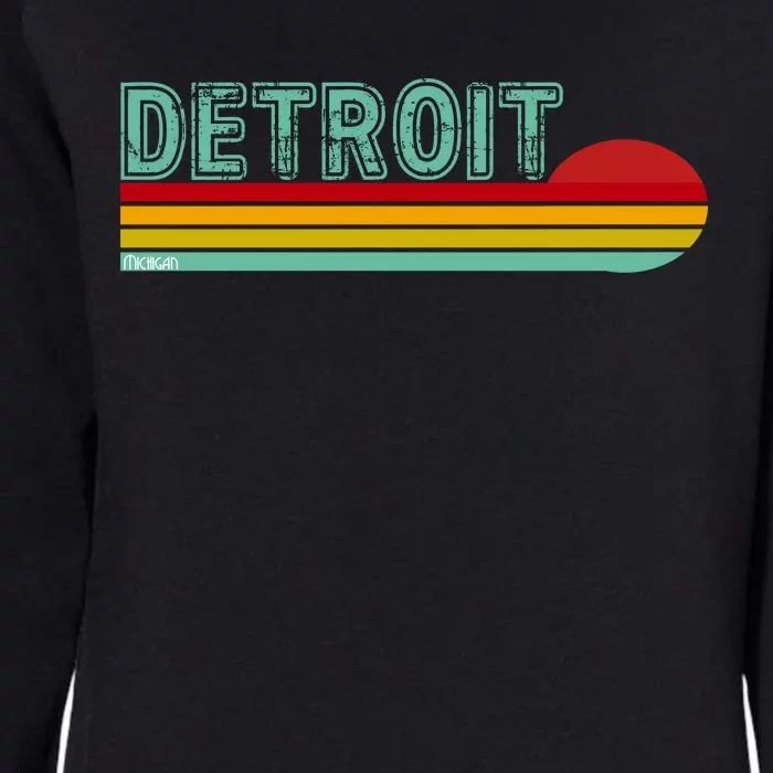 Retro Detroit Sunset Logo Womens California Wash Sweatshirt