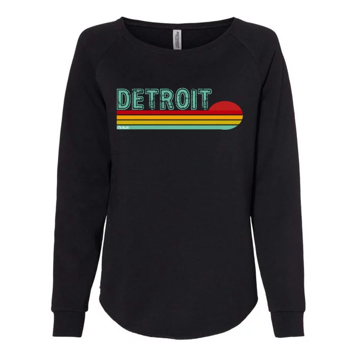 Retro Detroit Sunset Logo Womens California Wash Sweatshirt