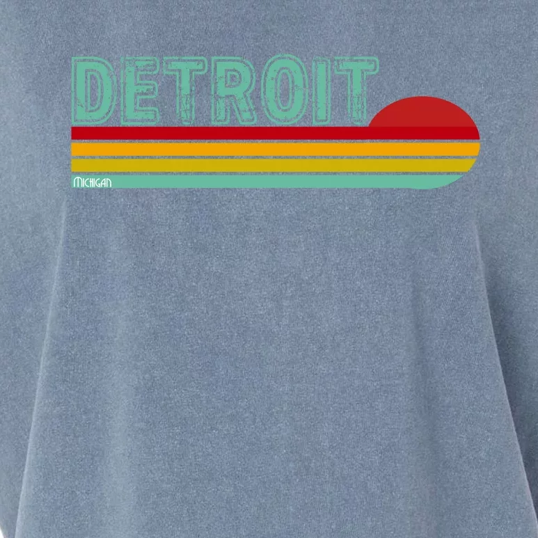 Retro Detroit Sunset Logo Garment-Dyed Women's Muscle Tee