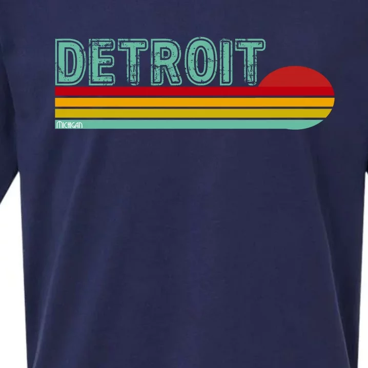 Retro Detroit Sunset Logo Sueded Cloud Jersey T-Shirt