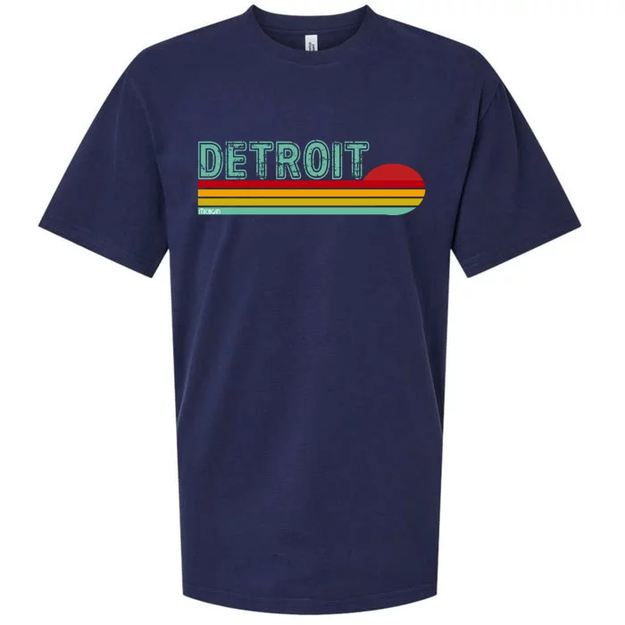 Retro Detroit Sunset Logo Sueded Cloud Jersey T-Shirt