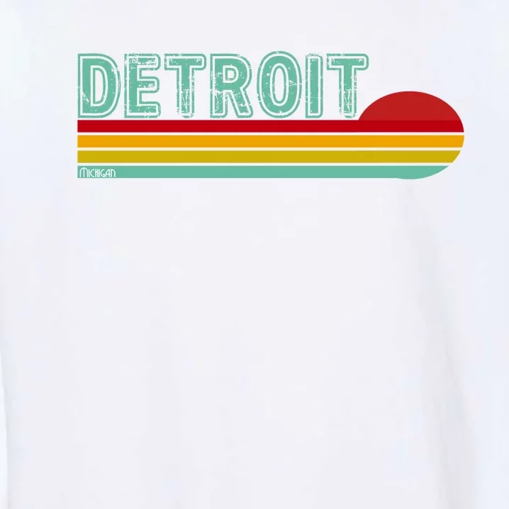 Retro Detroit Sunset Logo Garment-Dyed Sweatshirt