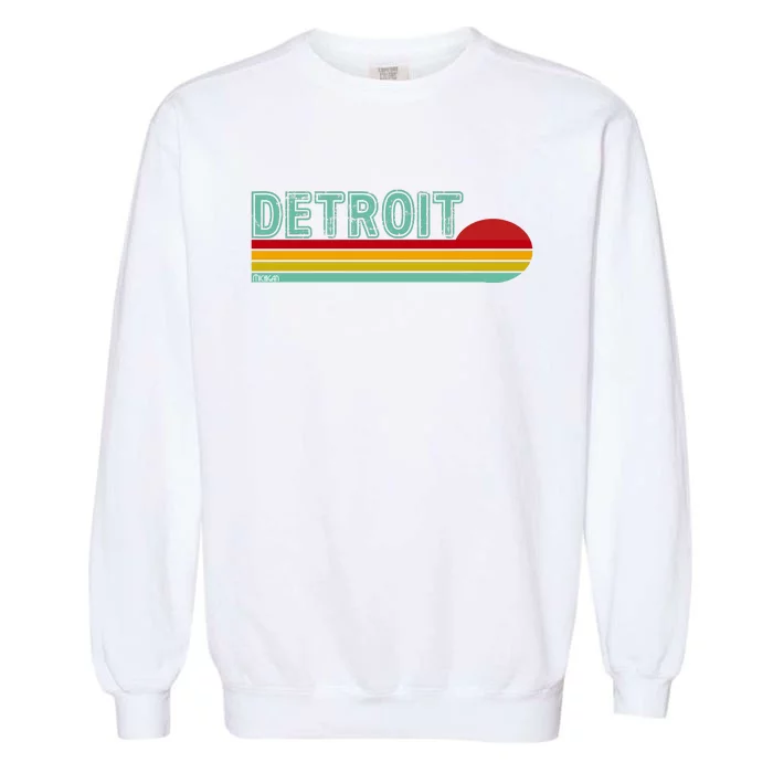 Retro Detroit Sunset Logo Garment-Dyed Sweatshirt