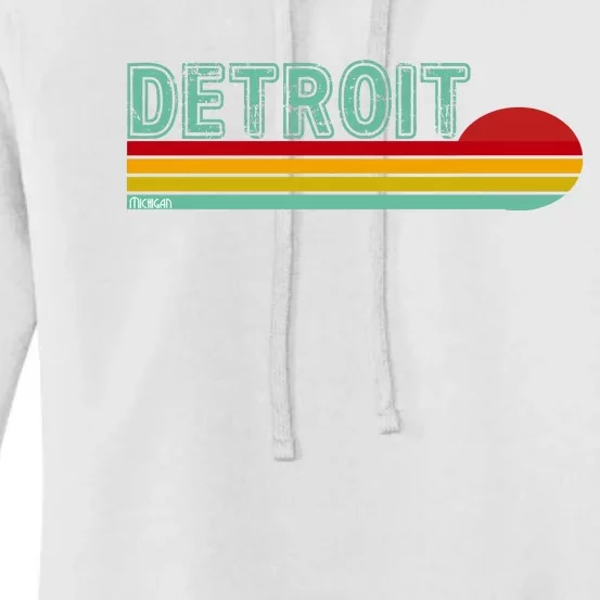 Retro Detroit Sunset Logo Women's Pullover Hoodie