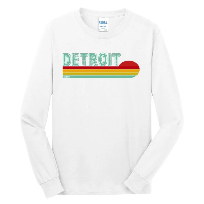 Retro Detroit Sunset Logo Tall Long Sleeve T-Shirt