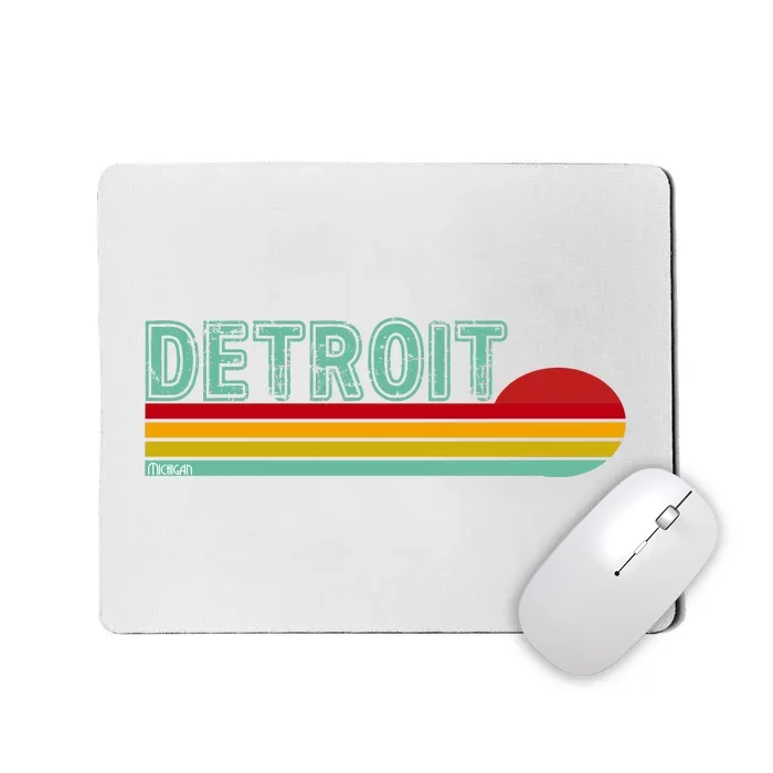 Retro Detroit Sunset Logo Mousepad