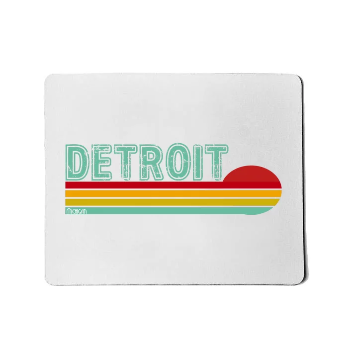 Retro Detroit Sunset Logo Mousepad