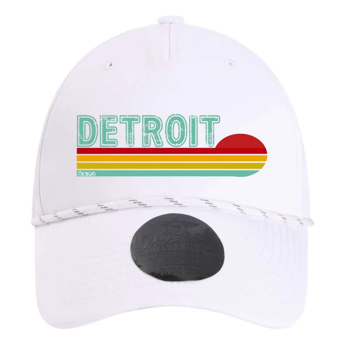 Retro Detroit Sunset Logo Performance The Dyno Cap