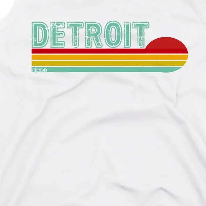 Retro Detroit Sunset Logo Tank Top