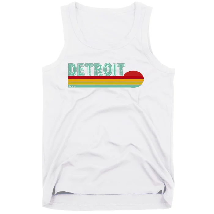 Retro Detroit Sunset Logo Tank Top