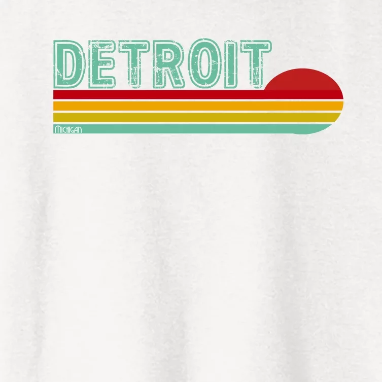 Retro Detroit Sunset Logo Women's Crop Top Tee