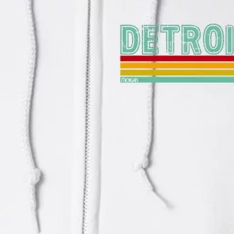 Retro Detroit Sunset Logo Full Zip Hoodie