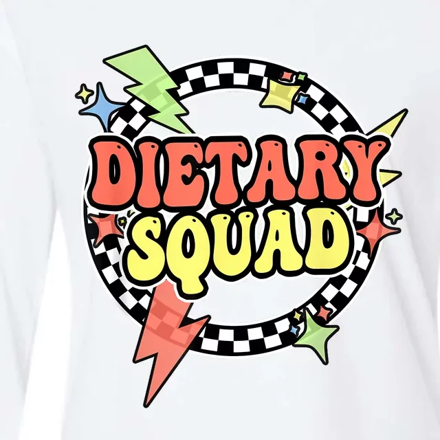 Retro Dietary Squad Dietary Appreciation Week For Staff Womens Cotton Relaxed Long Sleeve T-Shirt