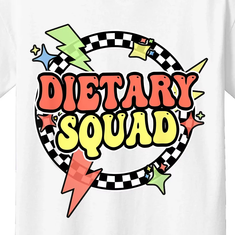 Retro Dietary Squad Dietary Appreciation Week For Staff Kids T-Shirt