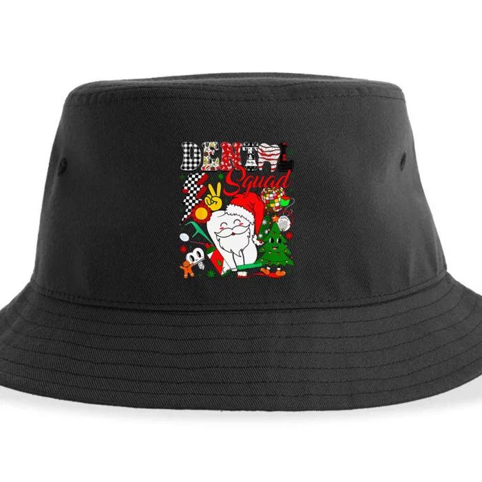 Retro Dental Squad Teeth Santa Dental Hygiene Christmas Sustainable Bucket Hat