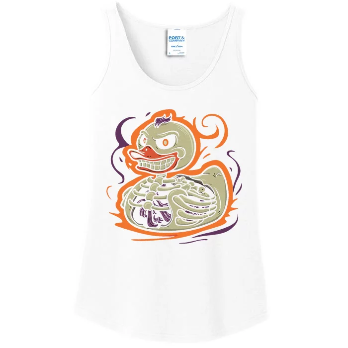 Rubber Duck Skeleton Rubber Duckie Costume Party Ladies Essential Tank