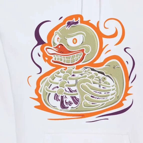 Rubber Duck Skeleton Rubber Duckie Costume Party Premium Hoodie