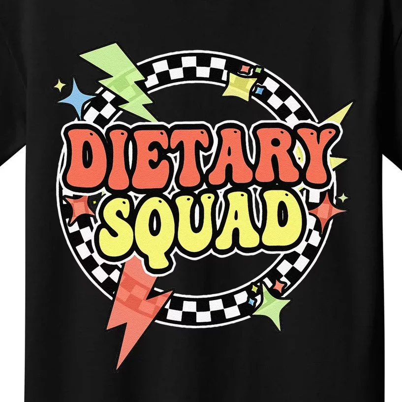 Retro Dietary Squad Dietary Appreciation Week For Staff Gift Kids T-Shirt